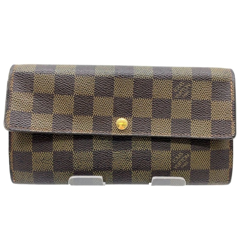 755160A Y Louis Vuitton Wallet Long Damier Ebene Portefeuille Sarah